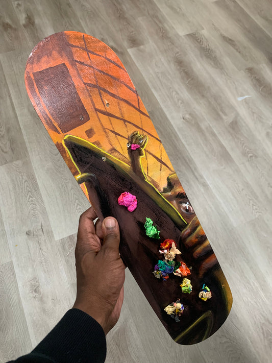 “Detention” custom skateboard